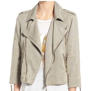 Pam & Gela  Patch Twill Moto Jacket Size S